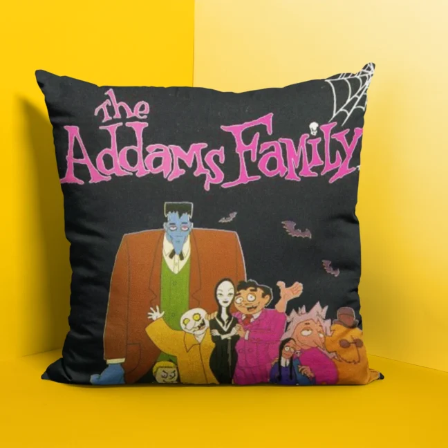 90 Kids Nostalgia The Addams Family Printed Cushion Size 12 By 12 With Filler