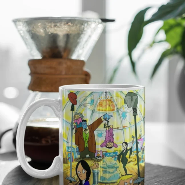 White Mug 330 Ml90 Kids Nostalgia The Addams Family Printed Mug