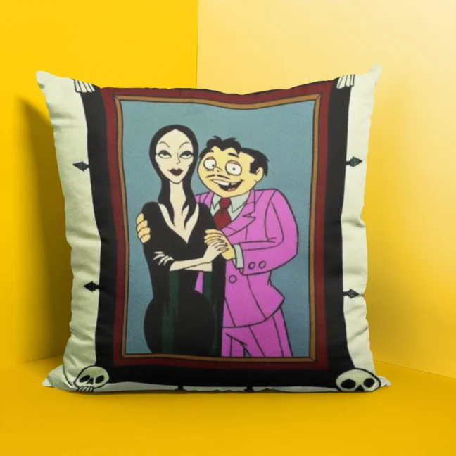 90 Kids Nostalgia The Addams Family Printed Cushion Size 12 By 12 With Filler