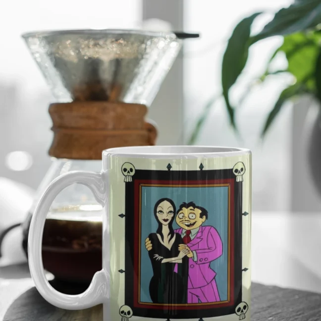 White Mug 330 Ml90 Kids Nostalgia The Addams Family Printed Mug