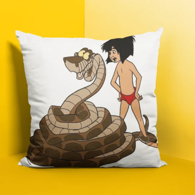 90 Kids Nostalgia The Jungle Book Printed Cushion Size 12 By 12 With Filler