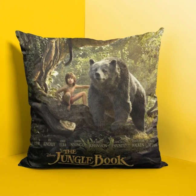 90 Kids Nostalgia The Jungle Book Printed Cushion Size 12 By 12 With Filler