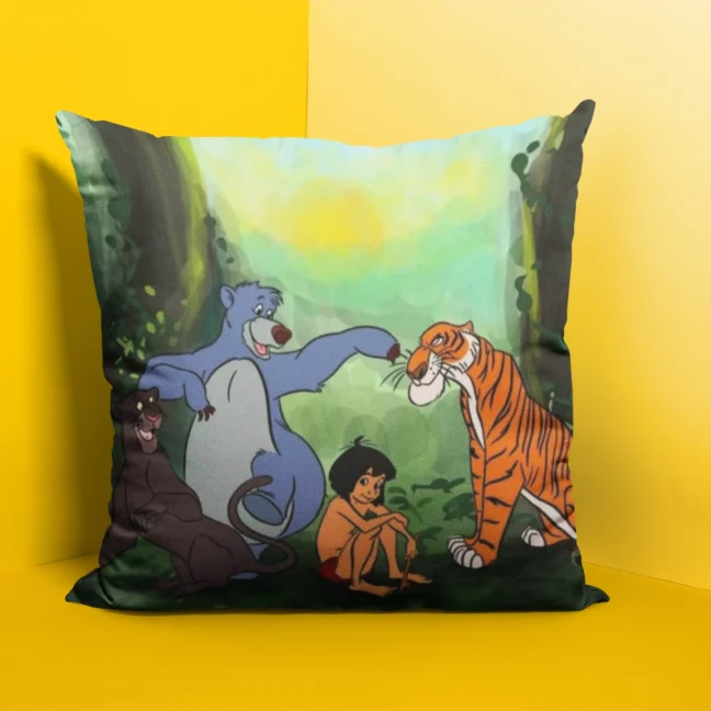 90 Kids Nostalgia The Jungle Book Printed Cushion Size 12 By 12 With Filler