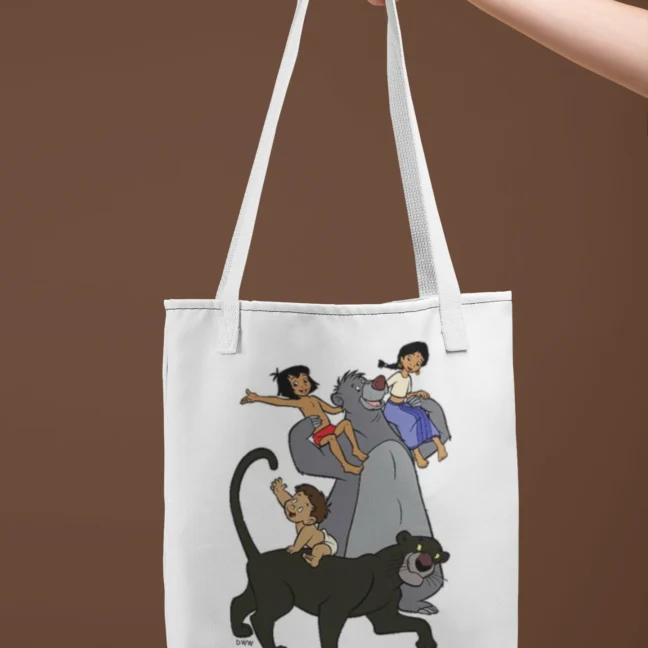 90 Kids Nostalgia The Jungle Book Printed Tote Bag