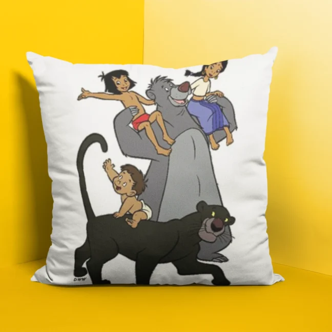 90 Kids Nostalgia The Jungle Book Printed Cushion Size 12 By 12 With Filler