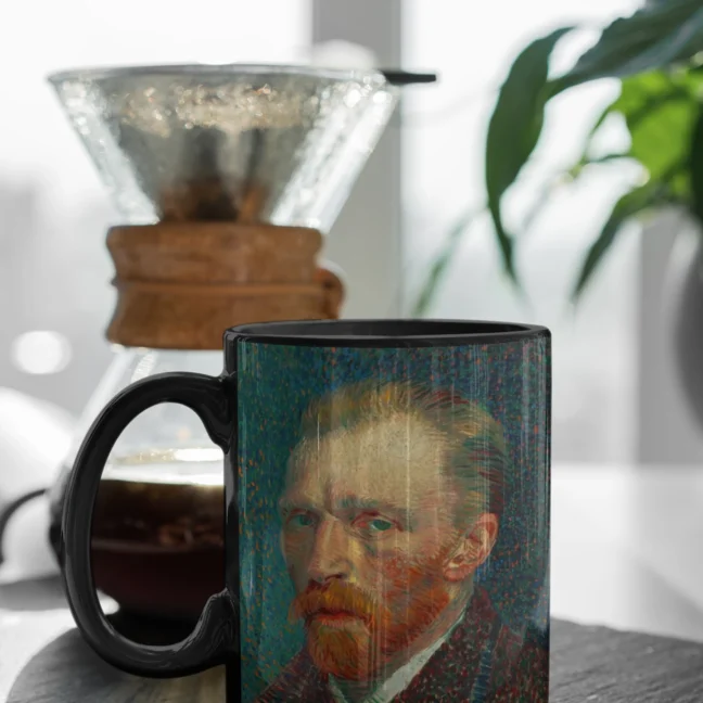 Therareparrot Vangogh Printed Black Mug