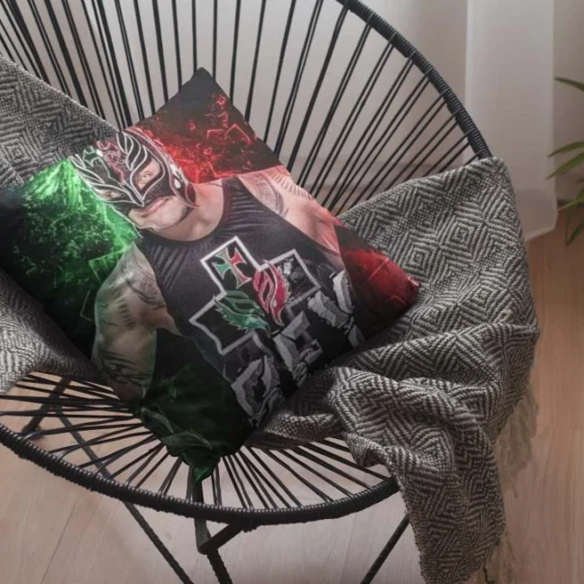 Therareparrot Wwe Ray Mysterio Printed Quirky Cushion
