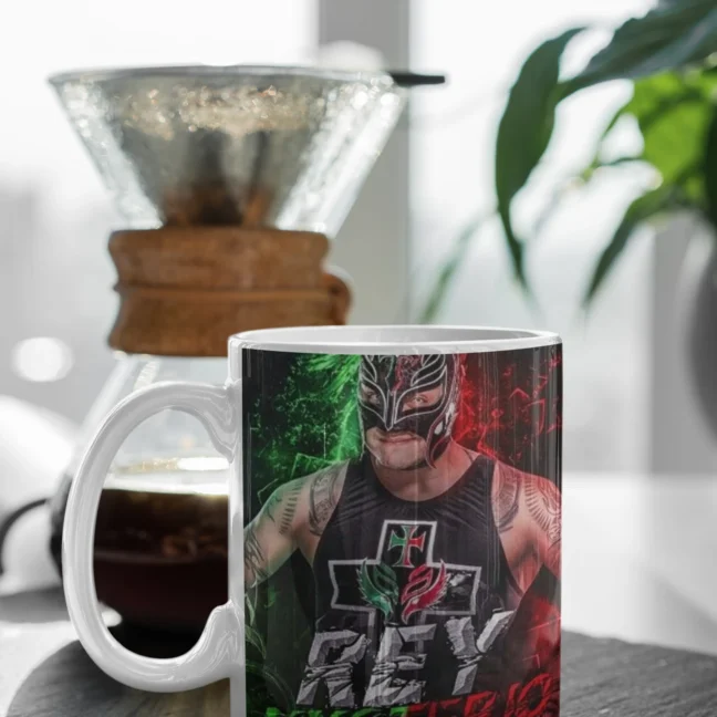 Therareparrot Wwe Ray Mysterio Printed White Mug