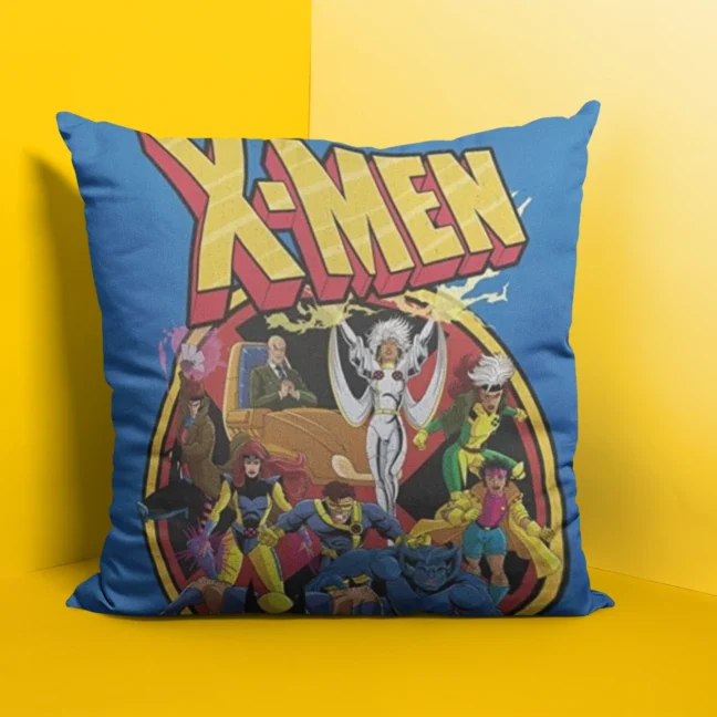 90 Kids Nostalgia Xmen Printed Cushion Size 12 By 12 With Filler