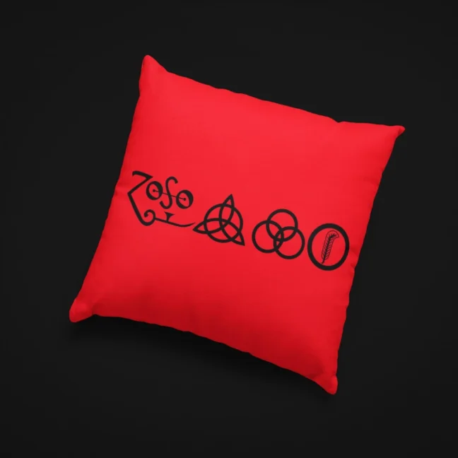 The Rare Parrot zeppelin_red - throw_pillow