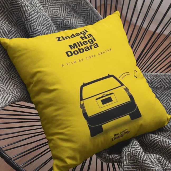 Therareparrot Zindagi Na Milegi Dobara Printed Quirky Cushion