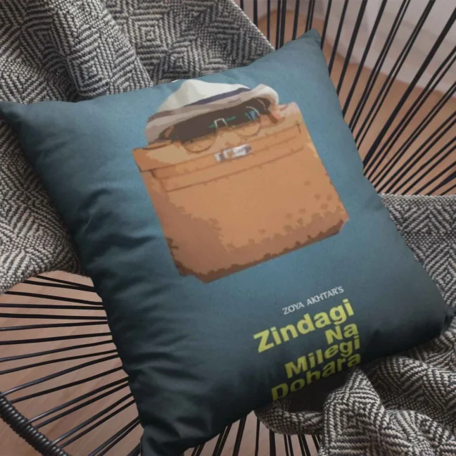 Therareparrot Zindagi Na Milegi Dobara Printed Quirky Cushion