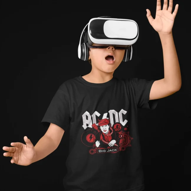 The Rare Parrot AC/DC Big Jack VR Black T-Shirt - Official Rock Band Graphic Tee