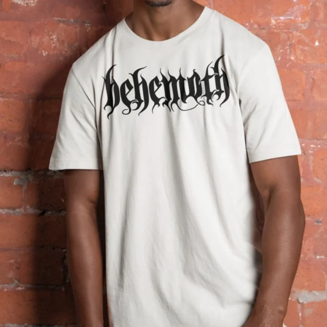 Clubofthefreaks Official Behemoth Gothic Logo Tshirt Black Metal Band Apparel