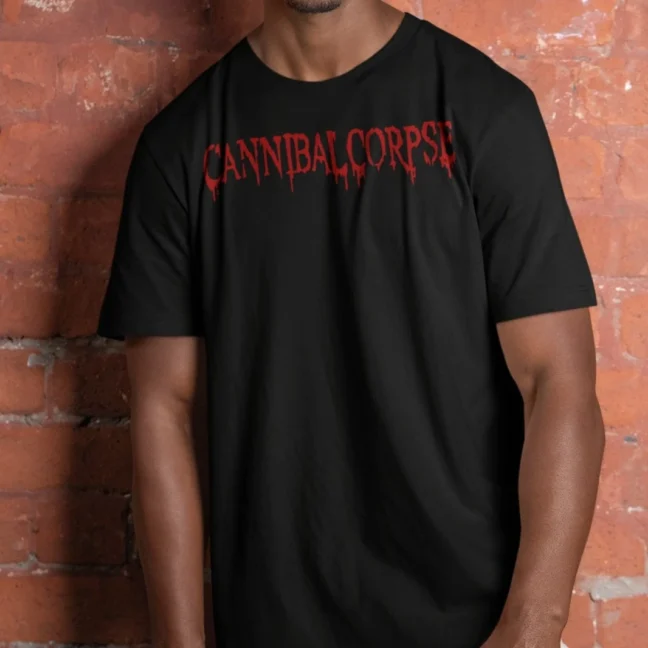 Clubofthefreaks Cannibal Corpse Red Logo Black Tshirt Official Death Metal Band Merch