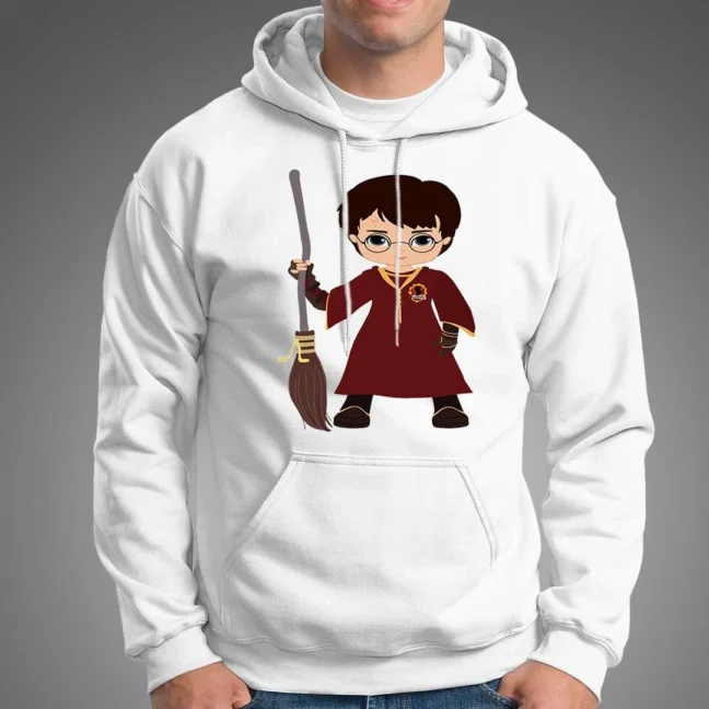 Clubofthefreaks Harry Potter Chibi Gryffindor Hoodie Cute Oversized White Sweatshirt