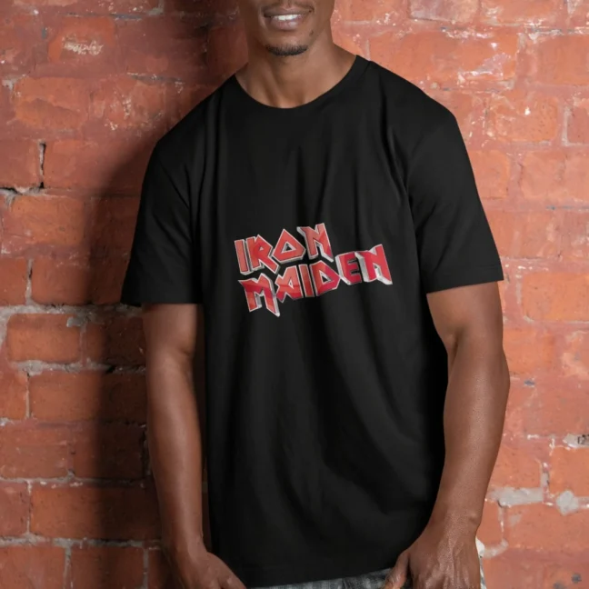 Clubofthefreaks Iron Maiden Logo Black Tshirt Official Unisex Vintage Band Tee