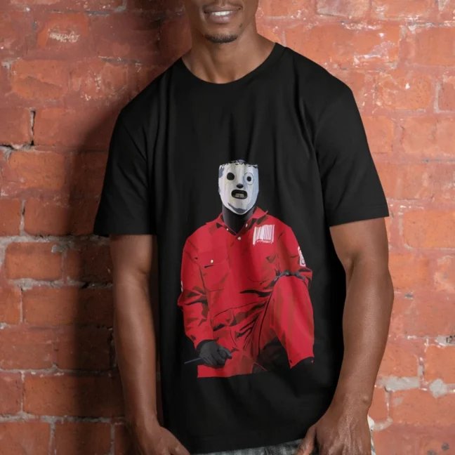 Clubofthefreaks Money Heist Dali Mask Red Jumpsuit Black Tshirt