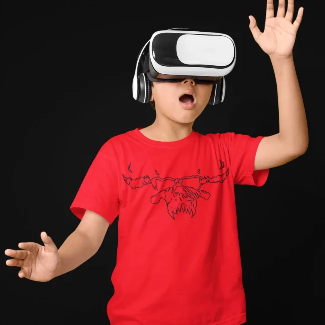 Clubofthefreaks Kids Moose Vr Gamer Tshirt Cute Antlered Moose In Vr Headset