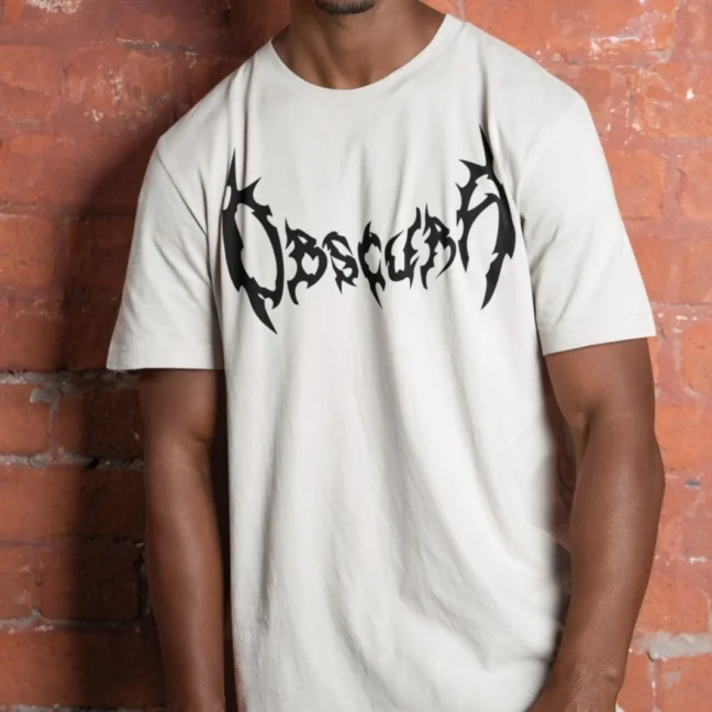 Clubofthefreaks Obscura Band Logo Tshirt White Cotton Tee For Metal Fans