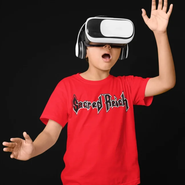 Clubofthefreaks Sacred Reich Logo Red Youth Tshirt Official Thrash Metal Band Tee